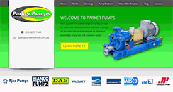 Desktop Screenshot of parkerpumps.com.au