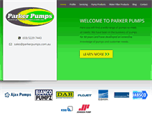 Tablet Screenshot of parkerpumps.com.au